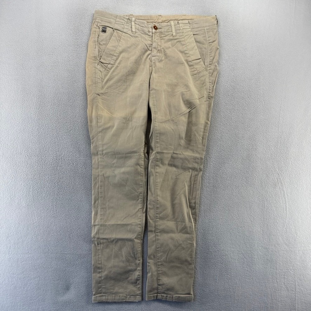 G Star Raw Pants Women's 30x32 Fits 33x32 Tan CL Bronson Chino Slim Fit Cotton